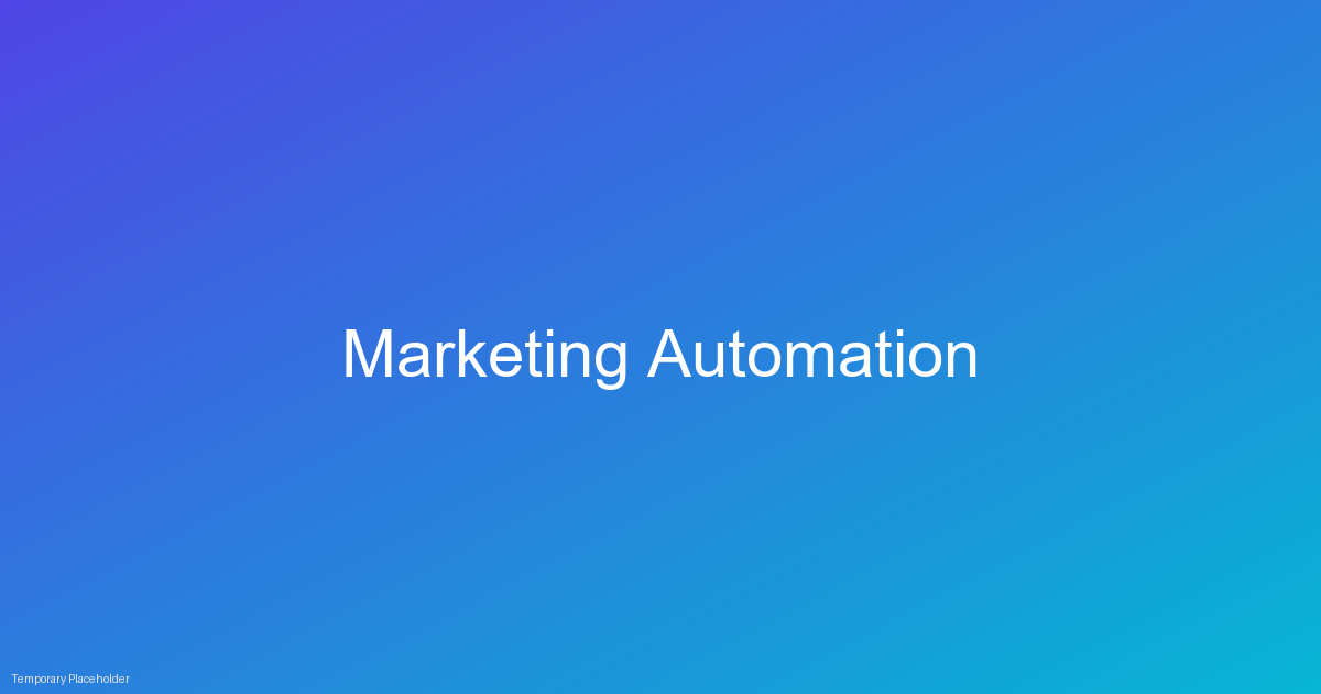Marketing Automation Workflows